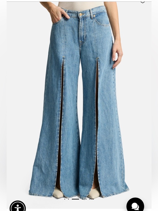 7 For All Mankind Denim - 7 for all mankind WILLOW PALAZZO WIDE LEG in Indigo jeans size 26